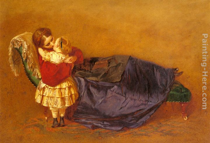 Mother and Child painting - George Elgar Hicks Mother and Child art painting